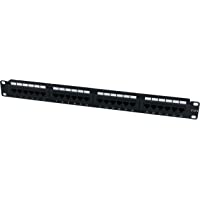 StarTech C6PANEL24 - Panel de parcheo 1U Cat6 110 con 24 Puertos para Montaje en Rack